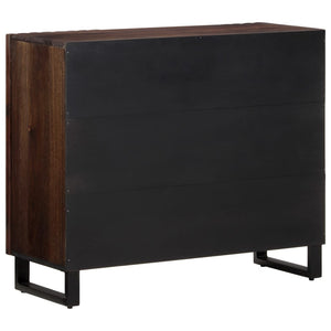 Credenza Marrone 90x34x75 cm in Legno Massello di Mango 377576