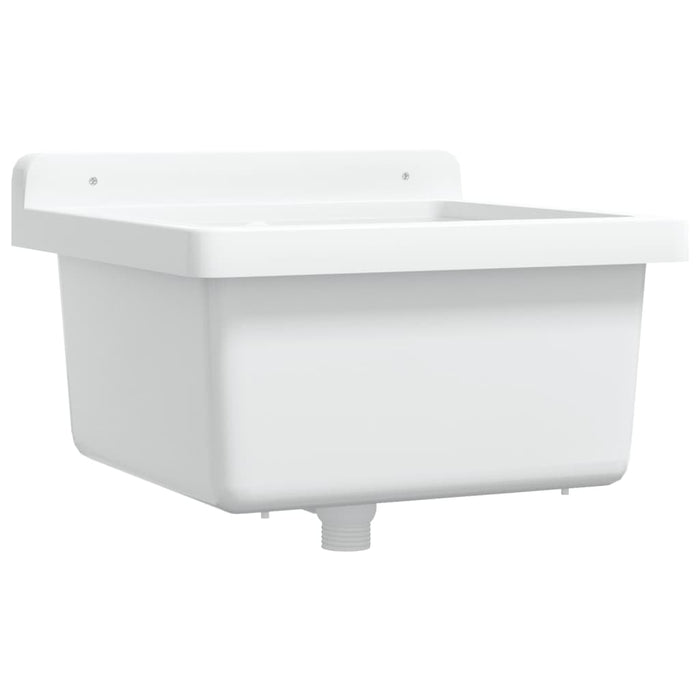 Lavabo a Parete Bianco 40x40x24 cm in Resina 4002793