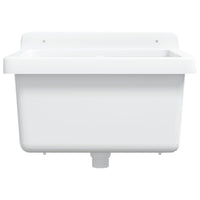 Lavabo a Parete Bianco 40x40x24 cm in Resina 4002793