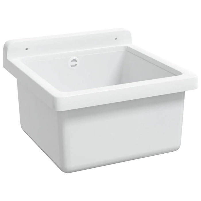 Lavabo a Parete Bianco 40x40x24 cm in Resina 4002793