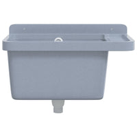 Lavabo a Parete Grigio 50x35x24 cm in Resina 4002797