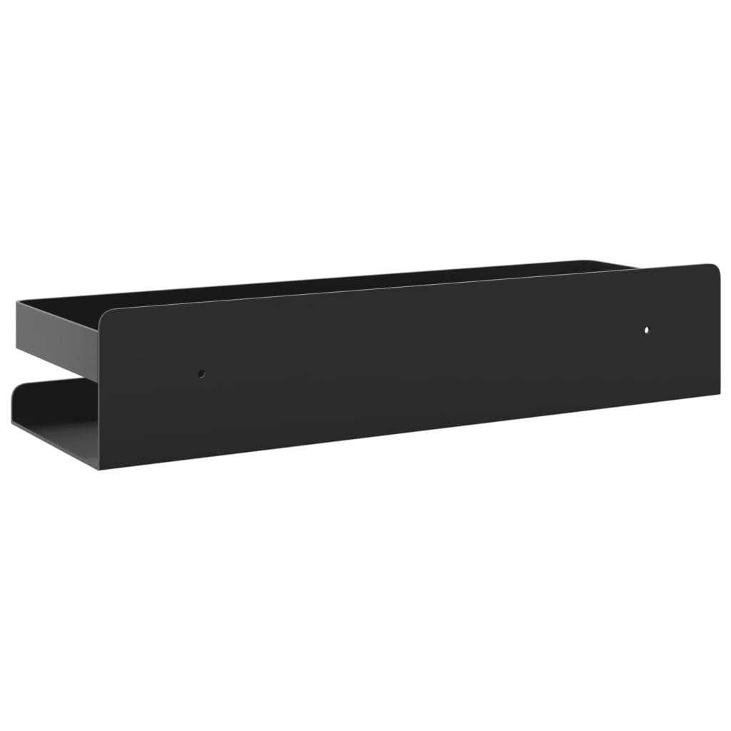 Mensola Doccia Nera Opaca 30x10x6cm Acciaio Inox 304 Spazzolato 4004907