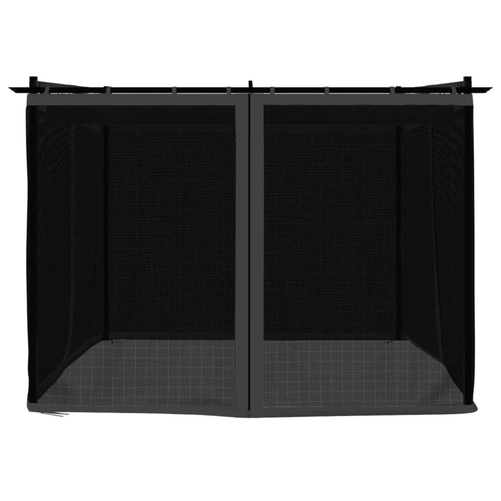 Gazebo con Pareti in Rete Antracite 3x3 m in Acciaio 4003909