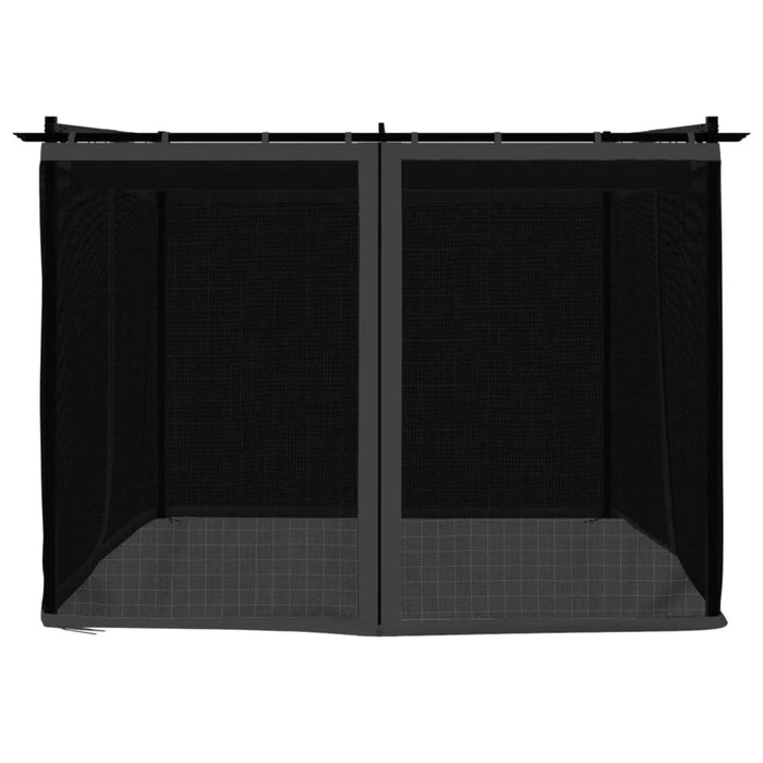 Gazebo con Pareti in Rete Antracite 3x3 m in Acciaio 4003909