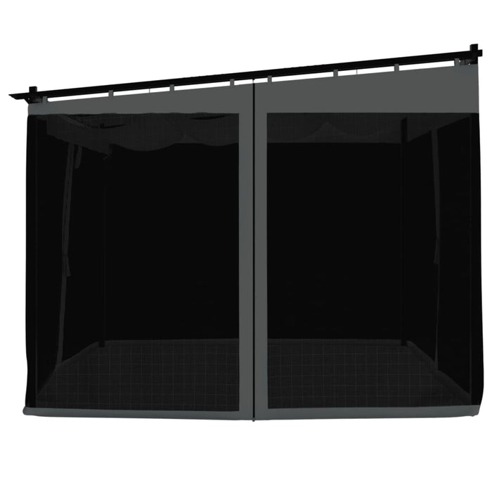 Gazebo con Pareti in Rete Antracite 3x3 m in Acciaio 4003909