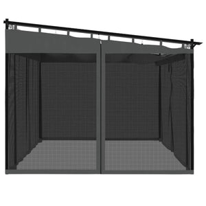 Gazebo con Pareti in Rete Antracite 4x3 m in Acciaio 4003912