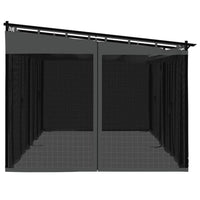 Gazebo con Pareti in Rete Antracite 6x3 m in Acciaio 4003915