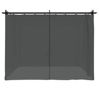 Gazebo con Tende Antracite 3x3 m in Acciaio 4003918