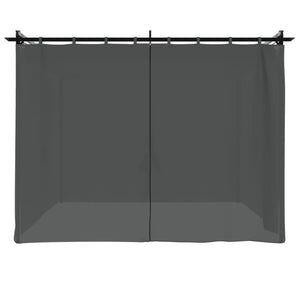 Gazebo con Tende Antracite 3x3 m in Acciaio 4003918