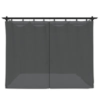 Gazebo con Tende Antracite 3x3 m in Acciaio 4003918