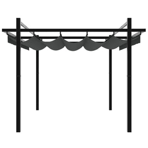 Gazebo Giardino con Tetto Retrattile Antracite 3x3 m Alluminio 4003969