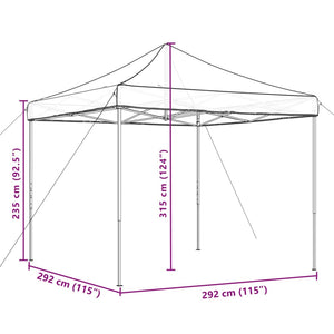 Tenda da Festa Pieghevole Pop-Up Terracotta 292x292x315 cm 4004919