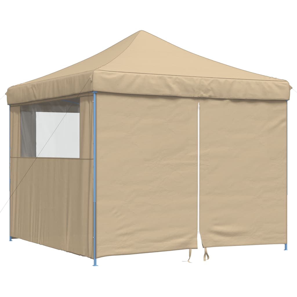 Tendone per Feste Pieghevole Pop-Up con 4 Pareti Beige 4004928