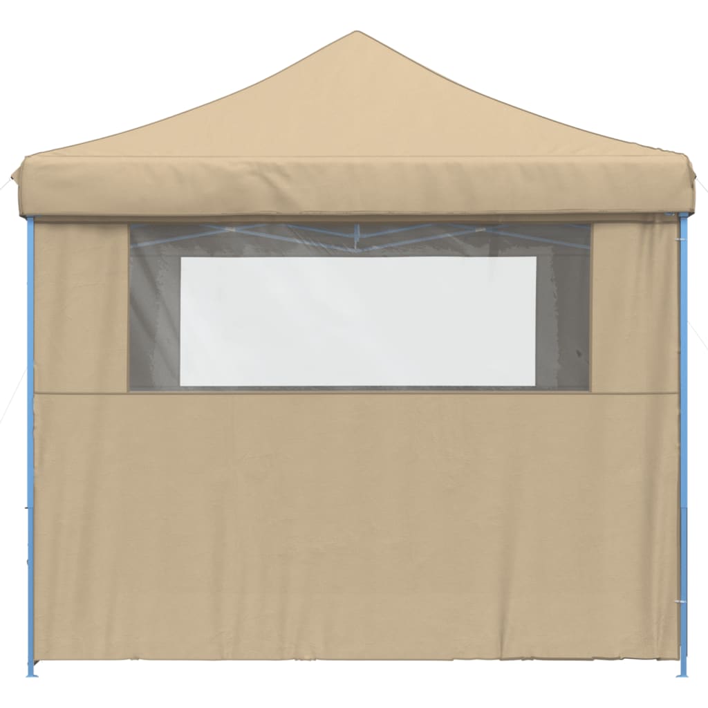 Tendone per Feste Pieghevole Pop-Up con 4 Pareti Beige 4004928