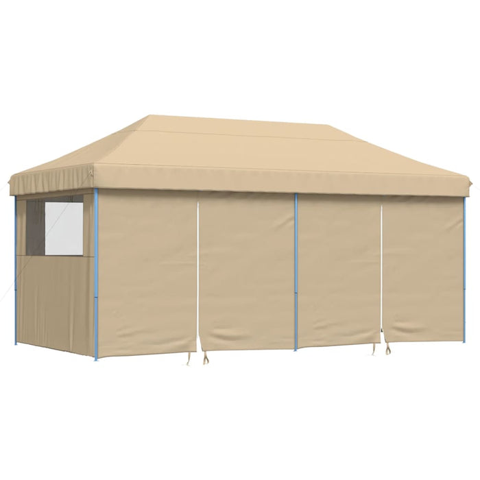 Tendone per Feste Pieghevole Pop-Up con 4 Pareti Beige 4004951