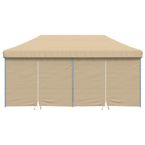 Tendone per Feste Pieghevole Pop-Up con 4 Pareti Beige 4004951