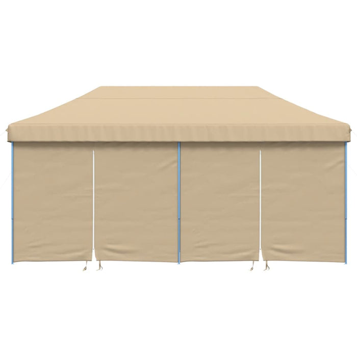 Tendone per Feste Pieghevole Pop-Up con 4 Pareti Beige 4004951