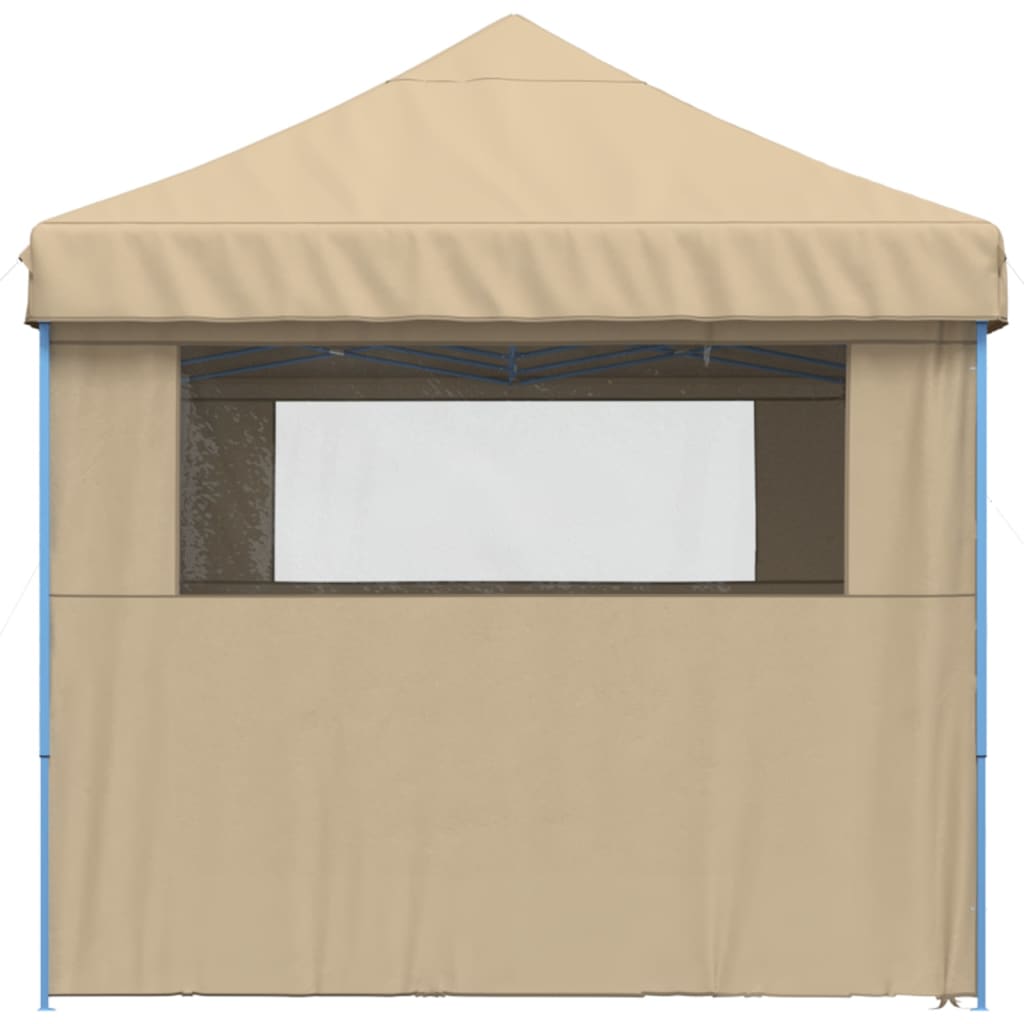 Tendone per Feste Pieghevole Pop-Up con 4 Pareti Beige 4004951