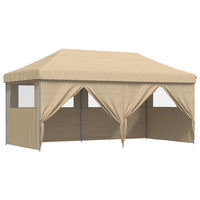 Tendone per Feste Pieghevole Pop-Up con 4 Pareti Beige 4004951