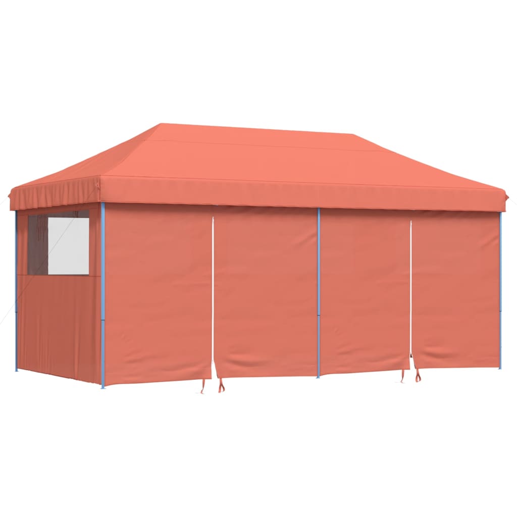 Tendone per Feste Pieghevole Pop-Up con 4 Pareti Terracotta 4004957