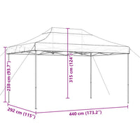 Tenda da Festa Pieghevole Pop-Up Beige 440x292x315 cm 4004959