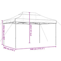 Tenda da Festa Pieghevole Pop-Up Arancione 292x292x315 cm 4004961