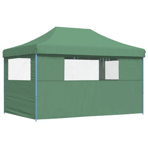 Tendone per Feste Pieghevole Pop-Up con 3 Pareti Verde 4004968