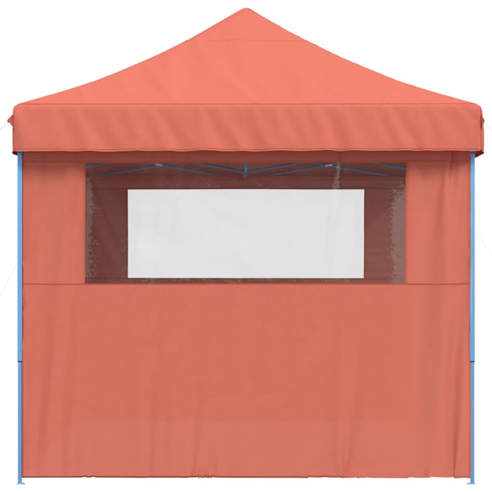 Tendone per Feste Pieghevole Pop-Up con 3 Pareti Terracotta 4004973