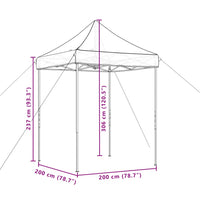 Tenda da Festa Pieghevole Pop-Up Beige 200x200x306 cm 4004983