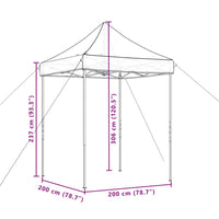 Tenda da Festa Pieghevole Pop-Up Marrone 200x200x306 cm 4004988