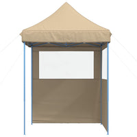 Tendone per Feste Pieghevole Pop-Up con 2 Pareti Beige 4004991