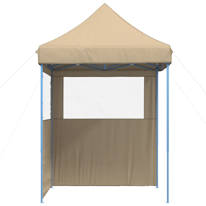 Tendone per Feste Pieghevole Pop-Up con 2 Pareti Beige 4004991