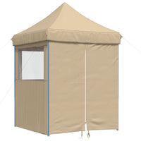 Tendone per Feste Pieghevole Pop-Up con 4 Pareti Beige 4004999