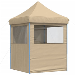 Tendone per Feste Pieghevole Pop-Up con 4 Pareti Beige 4004999