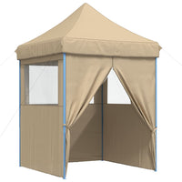 Tendone per Feste Pieghevole Pop-Up con 4 Pareti Beige 4004999