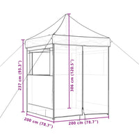 Tendone per Feste Pieghevole Pop-Up con 4 Pareti Beige 4004999