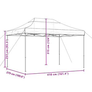 Tenda da Festa Pieghevole Pop-Up Verde 410x279x315 cm 4005008