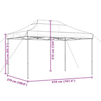 Tenda da Festa Pieghevole Pop-Up Arancione 410x279x315 cm 4005009