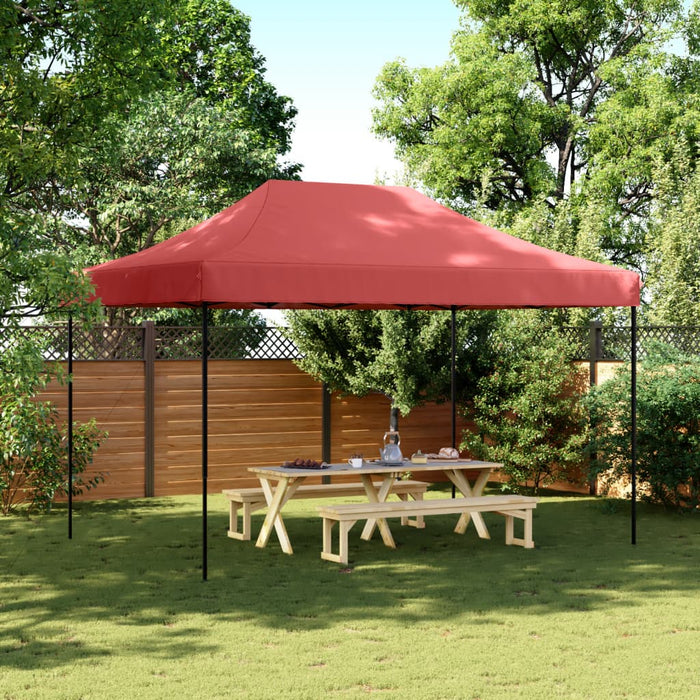 Tenda da Festa Pieghevole Pop-Up Bordò 410x279x315 cm 4005011