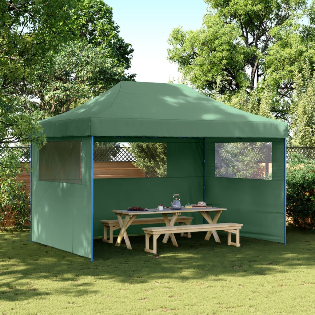 Tendone per Feste Pieghevole Pop-Up con 3 Pareti Verde 4005016