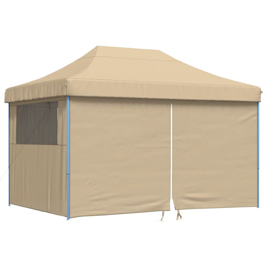 Tendone per Feste Pieghevole Pop-Up con 4 Pareti Beige 4005023