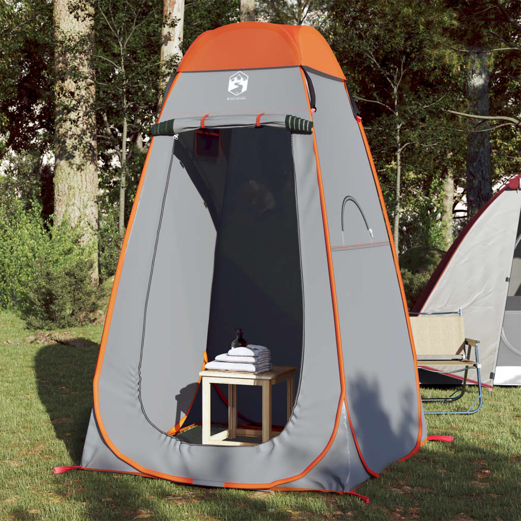 Tenda Privacy Pop-Up Grigio e Arancione Impermeabile 4004136