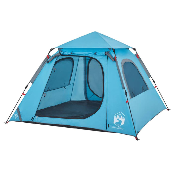 Tenda a Cupola da Campeggio 4 Persone Blu a Rilascio Rapido 4004144