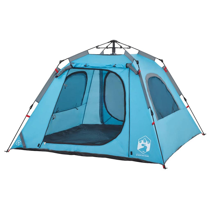 Tenda a Cupola da Campeggio 4 Persone Blu a Rilascio Rapido 4004144