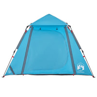 Tenda a Cupola da Campeggio 4 Persone Blu a Rilascio Rapido 4004144