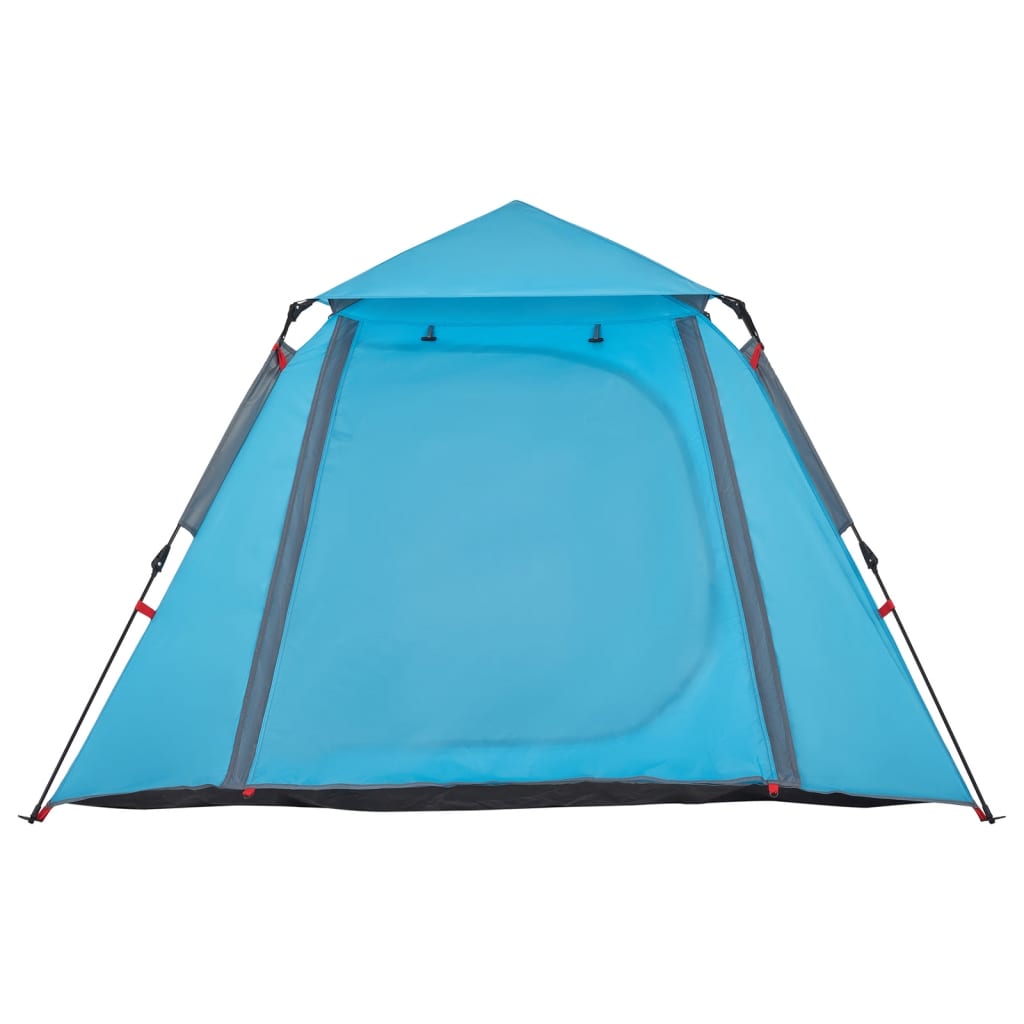 Tenda a Cupola da Campeggio 4 Persone Blu a Rilascio Rapido 4004144