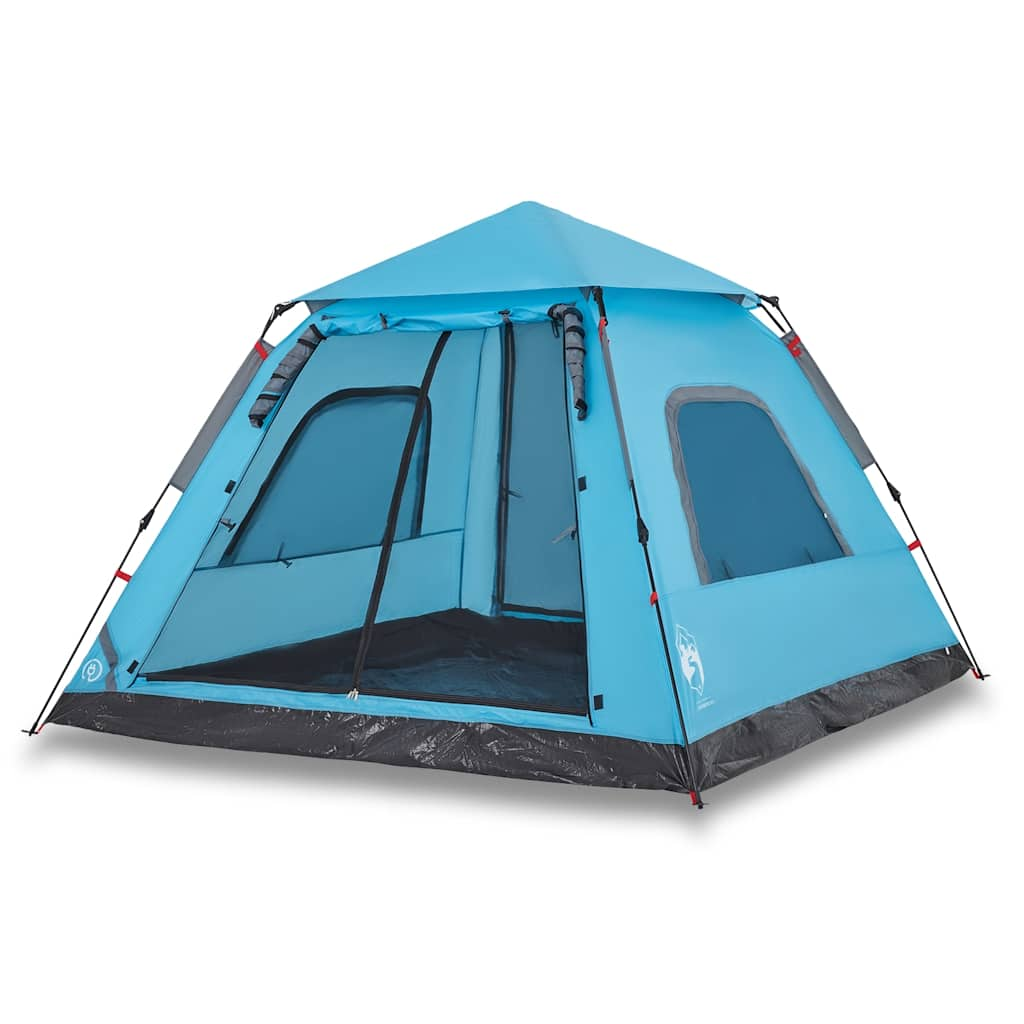 Tenda a Cupola da Campeggio 5 Persone Blu a Rilascio Rapido 4004147