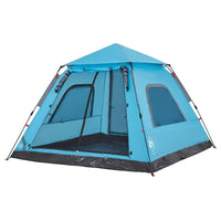 Tenda a Cupola da Campeggio 5 Persone Blu a Rilascio Rapido 4004147