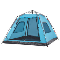 Tenda a Cupola da Campeggio 5 Persone Blu a Rilascio Rapido 4004147