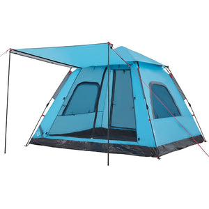 Tenda a Cupola da Campeggio 5 Persone Blu a Rilascio Rapido 4004147